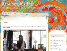 Tablet Screenshot of barefootjustine.com
